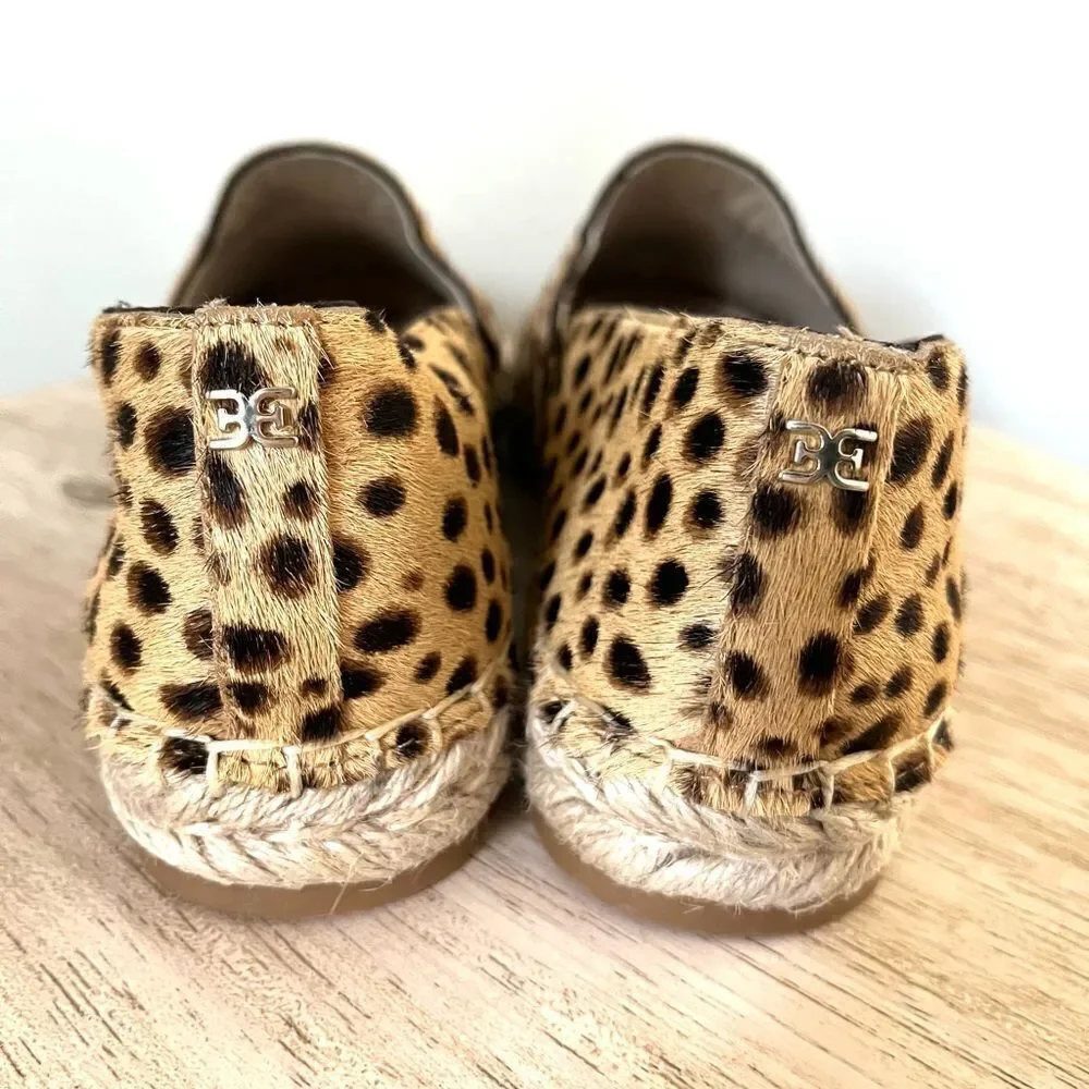 Sam‎ Edelman Kesia Espadrilles in Leopard with Jute Soles Size 6 NWOB